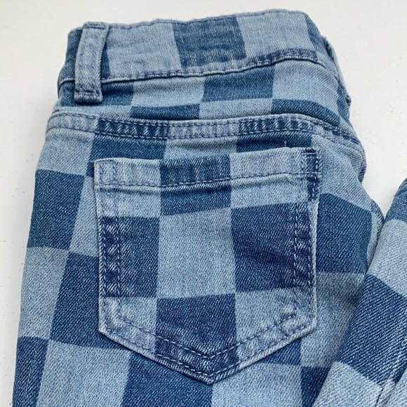 Girls There Abouts Straight Fit Checkered Pattern Jeans. Size 6X - Picture 7 of 10